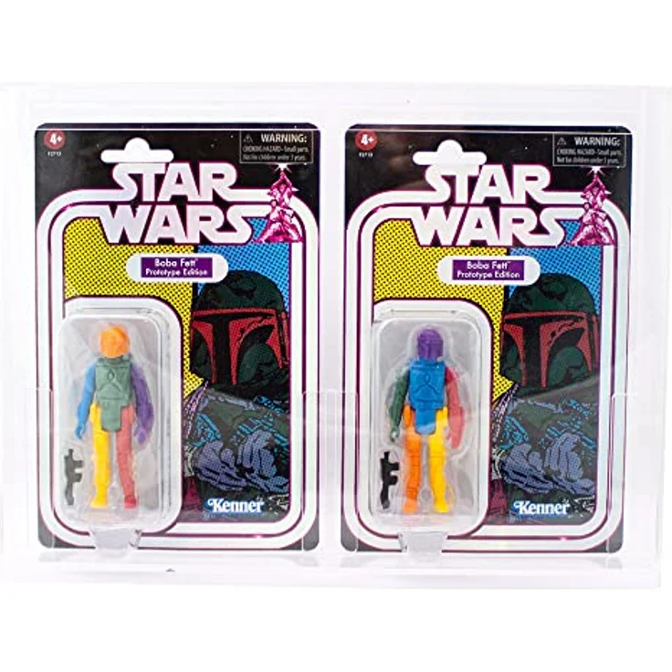 Morax 3x Stavo Twin Acryl Aufbewahrungsbox für Spielfiguren, UV-geschützt, für 2 Star Wars Reaction Figuren, transparent – Bild 3
