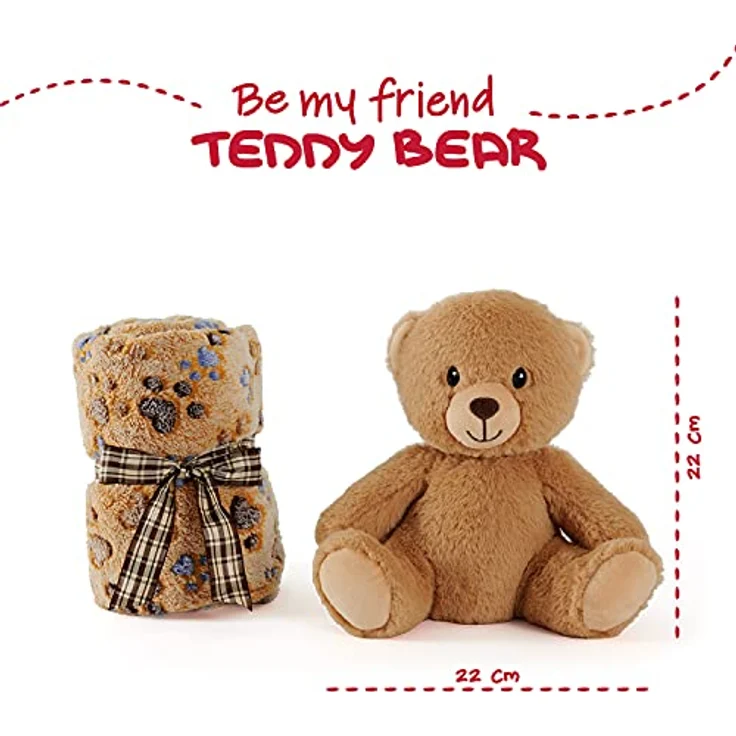 Perletti Pluszowa Maskotka Teddy Bear mit Mikkim Kocem, 22 cm, offizielles Kuscheltier – Bild 2
