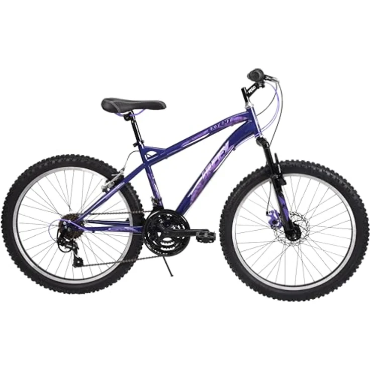 Huffy Extent Junior Mountainbike 24" - Violett 18-Gang, Kinderfahrrad mit Scheibenbremse und Shimano Schaltung – Bild 1