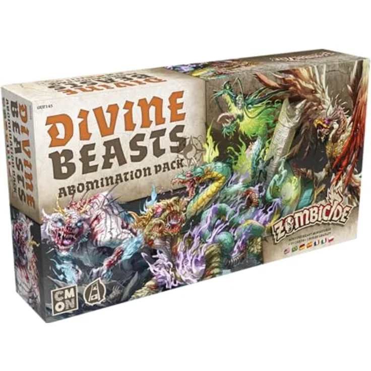 CMON Zombicide: White Death – Divine Beasts, Erweiterung für Kennerspiel, Dungeon Crawler, 1-6 Spieler, ab 14 Jahren, Spielzeit 60 Minuten, mehrsprachig