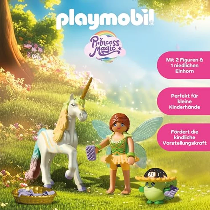 PLAYMOBIL Sammeleinhorn Regenbogenblume, Sammelfigur mit Fee – Bild 3