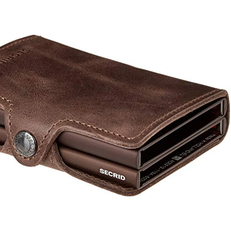 Secrid Vintage Twinwallet Leder Börse mit RFID Schutz 7 cm Chocolate - Preisvergleich – Bild 3