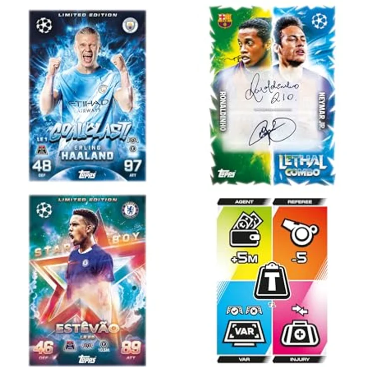 Topps UEFA Champions League Match Attax 2025/2026, Starter-Pack mit Sammelordner, 2 Spielmatten, 2 Päckchen (24 Karten) und 1 Spezial-Päckchen mit Limited Edition Karten – Bild 6