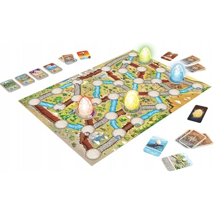 TREFL 02281 Megajaja Dinosaurs, Brettspiel mit leuchtenden Eiern und Aufgabenkarten – Bild 9