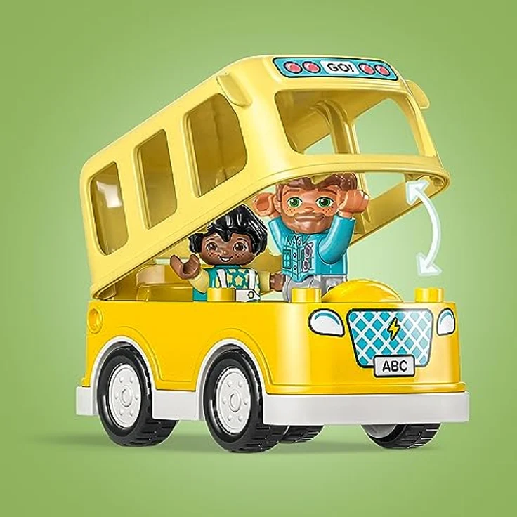 LEGO 10988 DUPLO Die Busfahrt Set, Bus-Spielzeug zum Aufbau sozialer Fähigkeiten, Motorikspielzeug mit Fahrzeug und Figuren, pädagogisches Geschenk für Kleinkinder, Jungen und Mädchen ab 2 Jahren – Bild 3