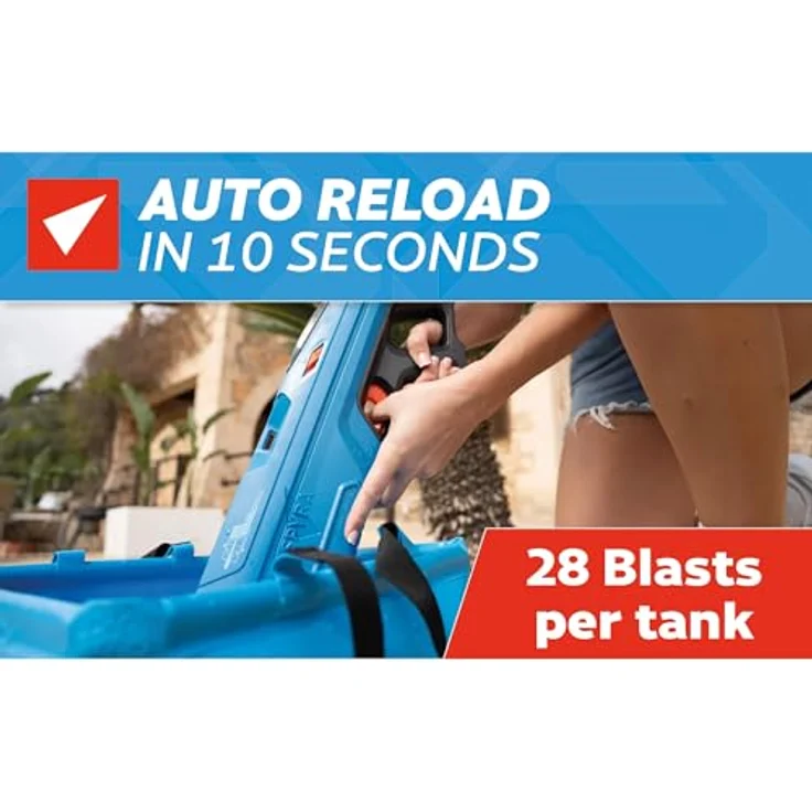 SPYRA SpyraFour – Premium Wasserblaster mit maximaler Leistung, mehr Reichweite, 1,5L Tank, adaptive Blast Modes (Rot) – Bild 3