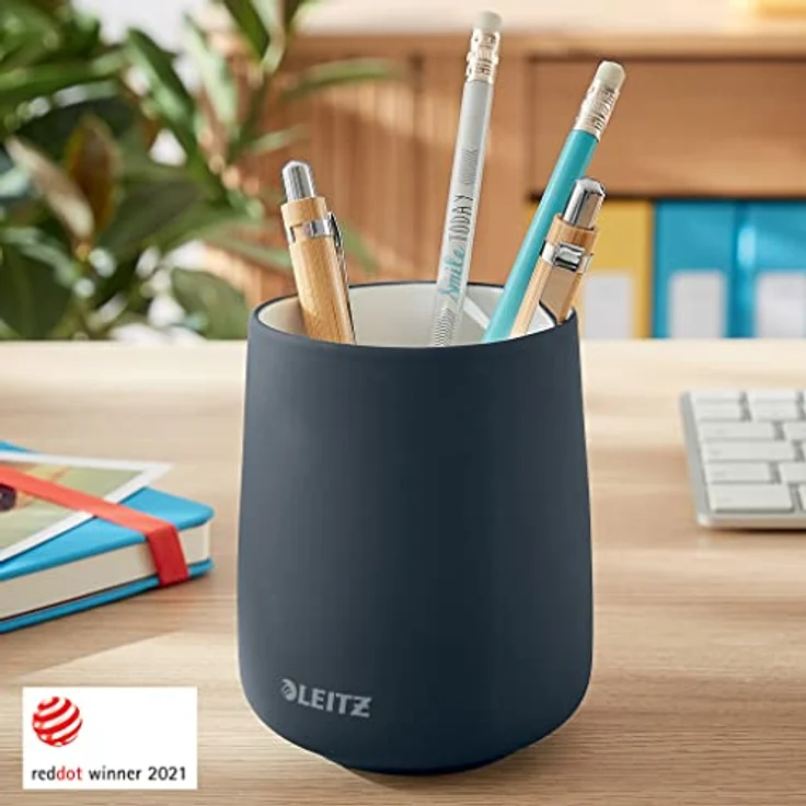 Leitz Stifteköcher, Stiftehalter aus Keramik, Samtgrau, Cosy-Serie, 53290089 – Bild 3