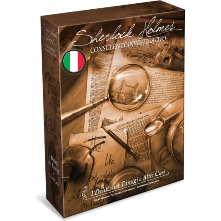 Asmodee Sherlock Holmes Consulente Investigativo, Brettspiel mit 10 kniffligen Fällen und London-Karte – Bild 1