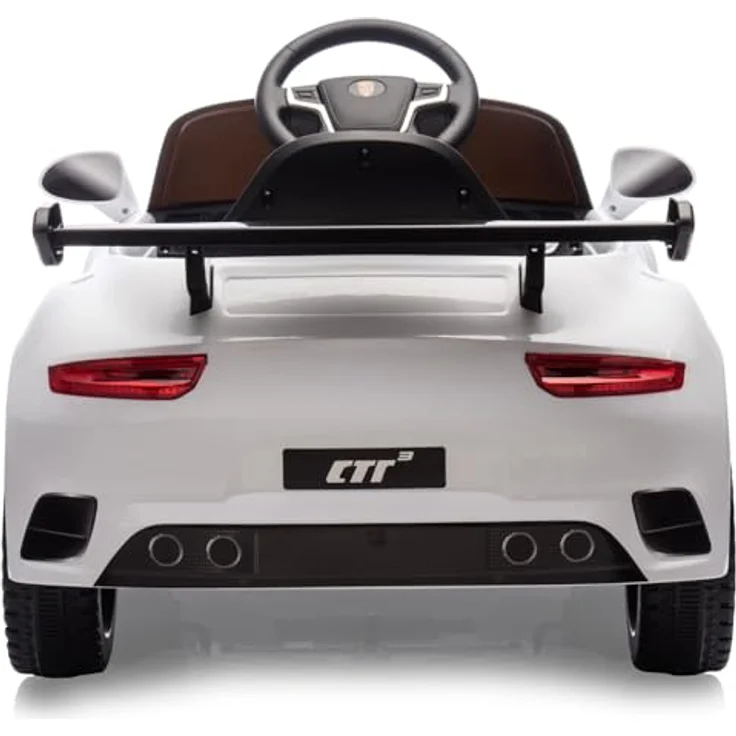 JAMARA Ride-on RUF CTR3 Club Sport Weiß, Elektroauto für Kinder ab 3 Jahren, 2,4GHz Fernsteuerung, 12,6V Li-Power, LED-Lichter, 2 Gänge, Gaspedal, Musikfunktion – Bild 5