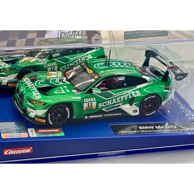 Carrera Digital 132 BMW M4 GT3, Schubert Motorsport Nr. 11, DTM 2024, Modell 32077, detailgetreue Nachbildung in Grün, kompatibel mit Carrera Digital System – Bild 2