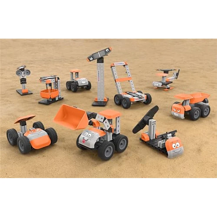 fischertechnik Junior Max 576101, Solar-Konstruktionsspielzeug mit 10 Modellen zum Bauen & Entdecken, ab 5 Jahren, orange – Bild 2