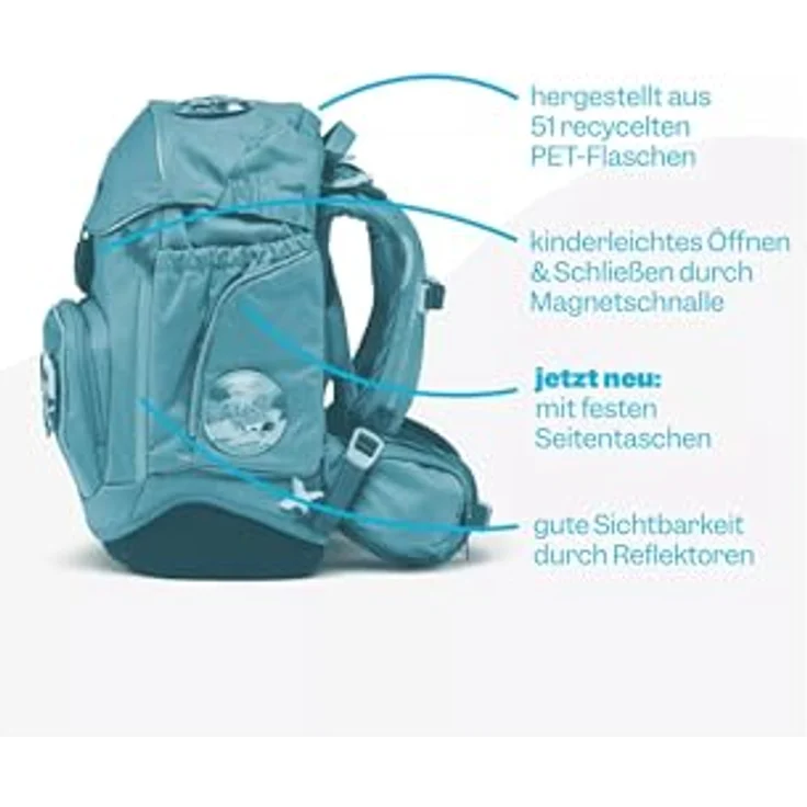 ergobag Schulranzen pack Set (6-tlg.), ergonomischer Schulrucksack mit individuellem Design und Your-Size-System – Bild 4