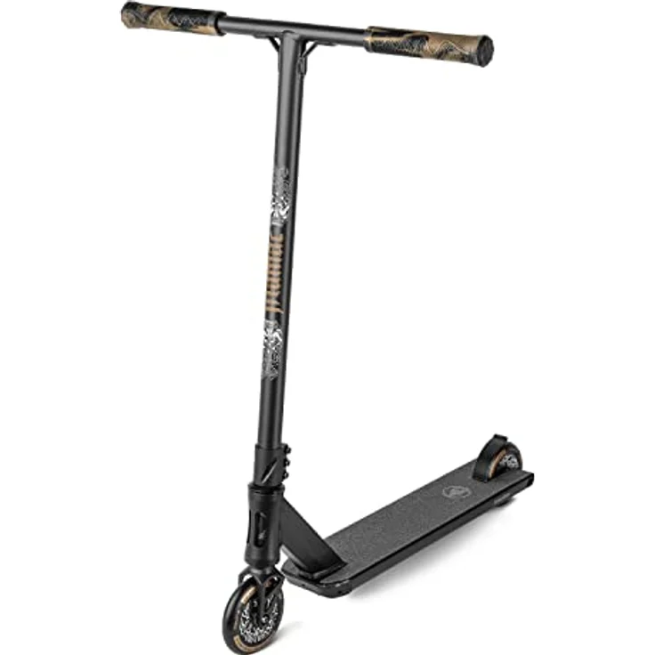 MOVINO Kinder Stunt-Scooter Maniac Golden, Aluminium Box-Cut Deck mit 110 mm Fullcore-Rollen, für fortgeschrittene Rider – Bild 2