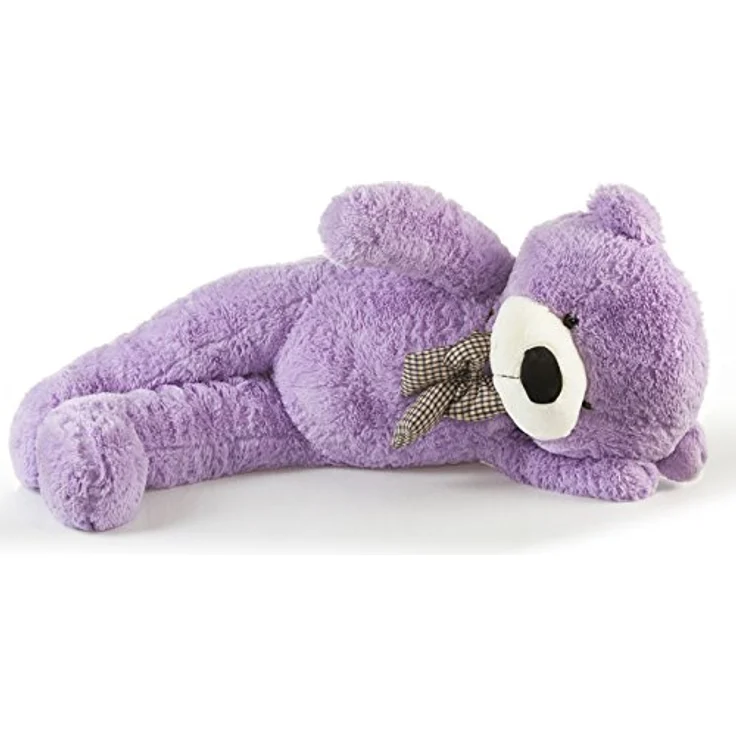 Feluna Riesen Teddybär XXL Kuschelbär 120 cm groß Plüschbär - Original Teddy Bär mit Schleife Lila – Bild 4