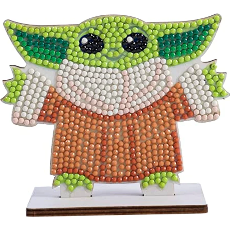 CRYSTAL ART Grogu Star Wars Diamantfiguren-Set mit bunten Strasssteinen – Bild 1