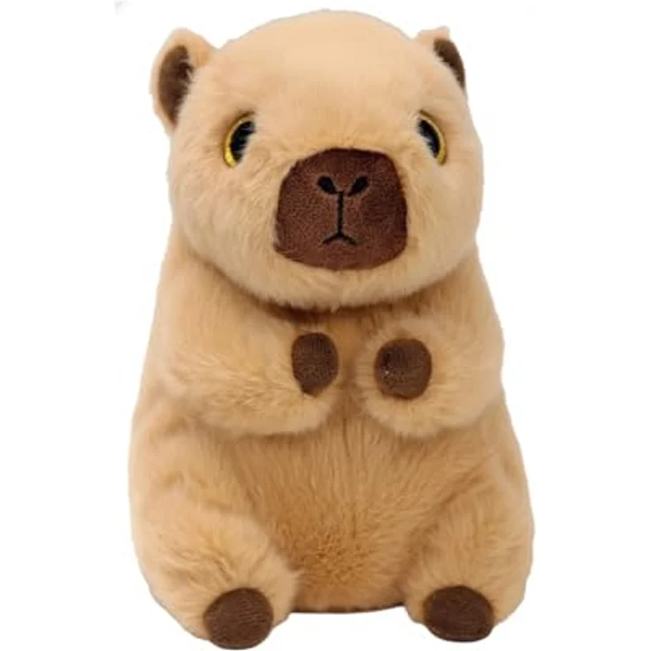 TY Beanie Boos – Lara das Capybara, Plüschtier mit großen goldenen Glitzeraugen, 15 cm – T37391 – Bild 1