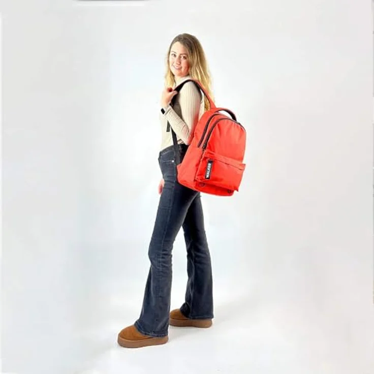 Walker by Schneiders Schulranzen Rucksack Classic Alpha - flame, 32 Liter Volumen, ergonomische Schulterriemen, gepolstertes Laptopfach für 15 Zoll Geräte – Bild 4
