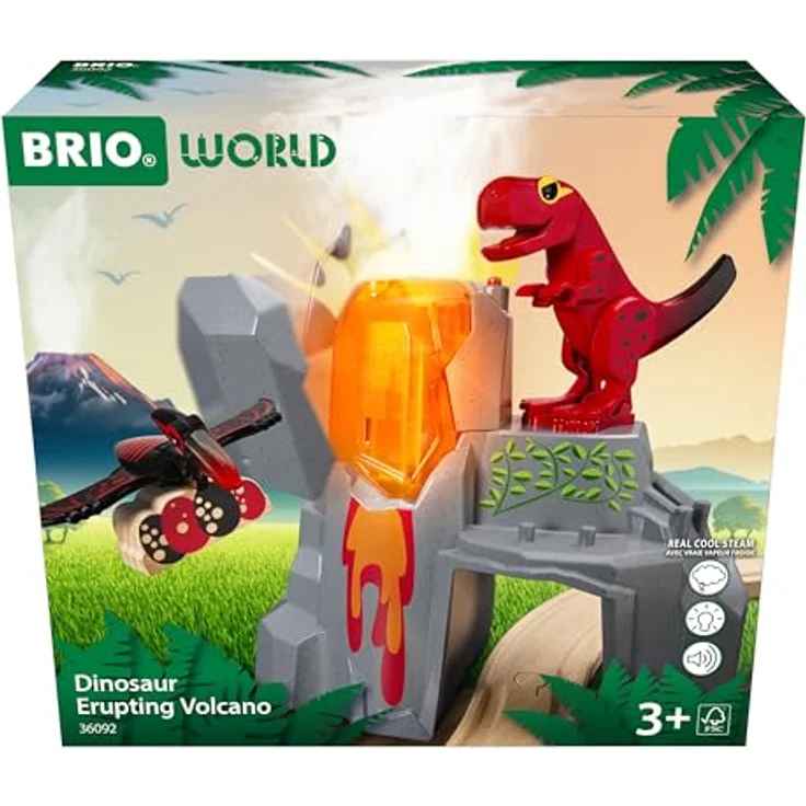 Brio Dinosaur Erupting Volcano, Spielset mit Ausbruchsfunktion und T-Rex-Figur für BRIO World – Bild 11