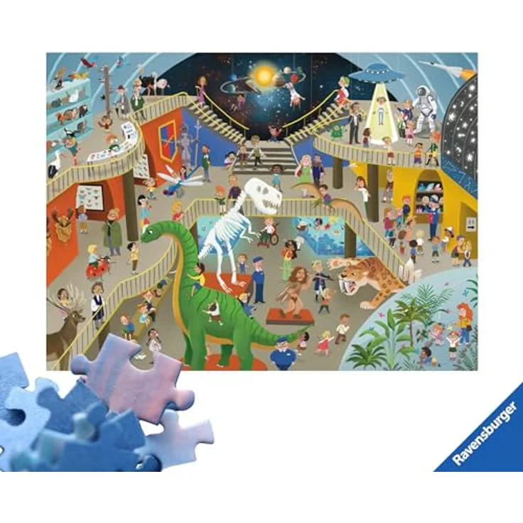 Ravensburger Kinderpuzzle 12004053 Im Naturkundemuseum, 200 Teile im XXL-Format für Kinder ab 8 Jahren, fördert Motorik und Konzentration – Bild 2