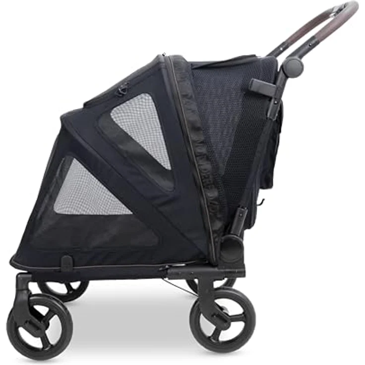 Wonderfold PFM Pet Medium Premium Flat Fold Stroller, Tier-Buggy in Schwarz, Textil, 55x106.70x70.6 cm, für Baby on Tour – Bild 2