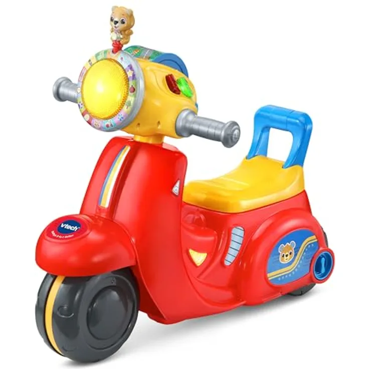 VTech Baby 2-in-1-Roller, interaktiver Scooter mit Musik und Geräuschen, umwandlungsfähig zum Dreirad, für Kinder von 1-3 Jahren