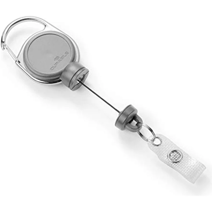 DURABLE Schlüsselanhänger Durable 832910 Jojo für Ausweishalter Clip, Jojo 1 St. - Extra starkes Jojo mit Magnet, Metallclip-Befestigung, 60 cm Bandlänge – Bild 2