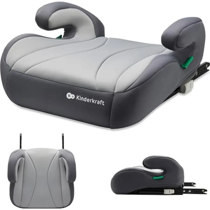 Kinderkraft I-BOOST i-Size, Sitzerhöhung für Kinder (135-150 cm) mit Isofix, 2,5 kg, Grau – Bild 1