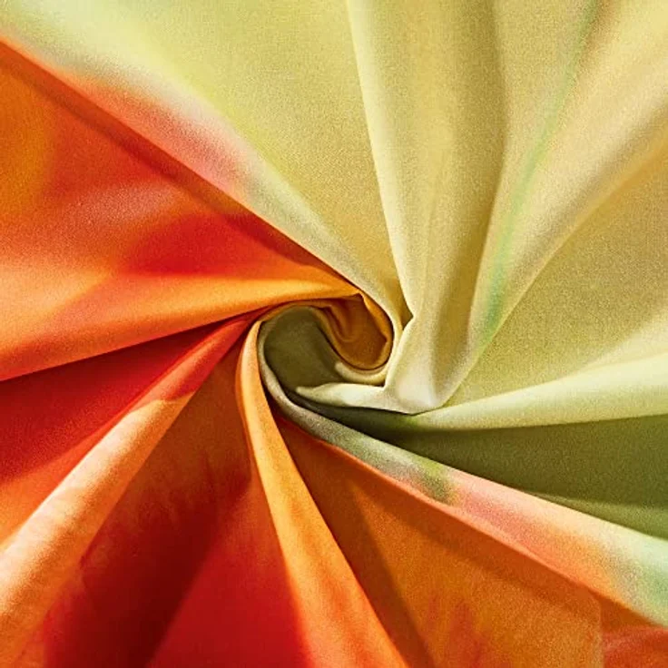 REDBEST Wendebettwäsche Renforcé Bettwäsche Mohnblume Blume Wiese, grün rot, Größe 135x200 cm (80x80 cm) - mit Reißverschluss, strapazierstark, atmungsaktiv, hochwertiger Digitaldruck – Bild 4