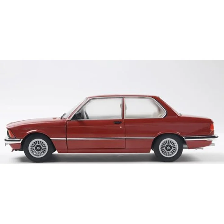 Solido 1:18 BMW E21 323I, Die-Cast Modellfahrzeug in kastanienrot met. mit Kunststoffsockel und Fensterkarton – Bild 2