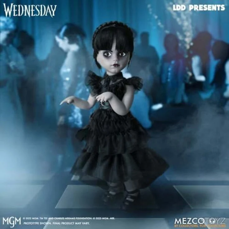 MEZCO Living Dead Dolls Presents Dancing Wednesday Puppe, 25 cm, aus Kunststoff mit Stoffkleidung – Bild 5