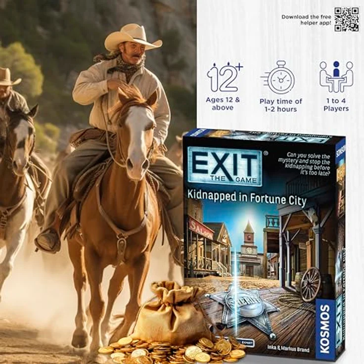 Thames & Kosmos - EXIT: Kidnapped In Fortune City - Unique Escape Room Game - 1-4 Players - Puzzle Solving Strategy Board Game for Adults & Kids, Ages 12+ - 692861 – Bild 3