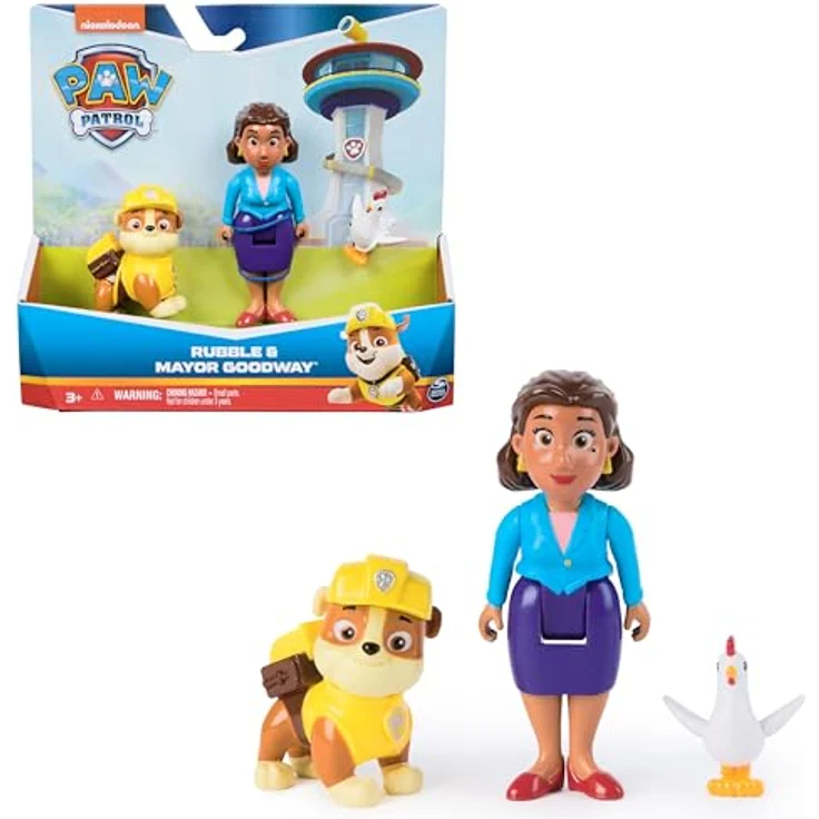 PAW PATROL Hero Pups – Actionfiguren-Set mit Rubble, Bürgermeisterin Gutherz und Henrietta Huhn, für Kinder ab 3 Jahren geeignet – Bild 1