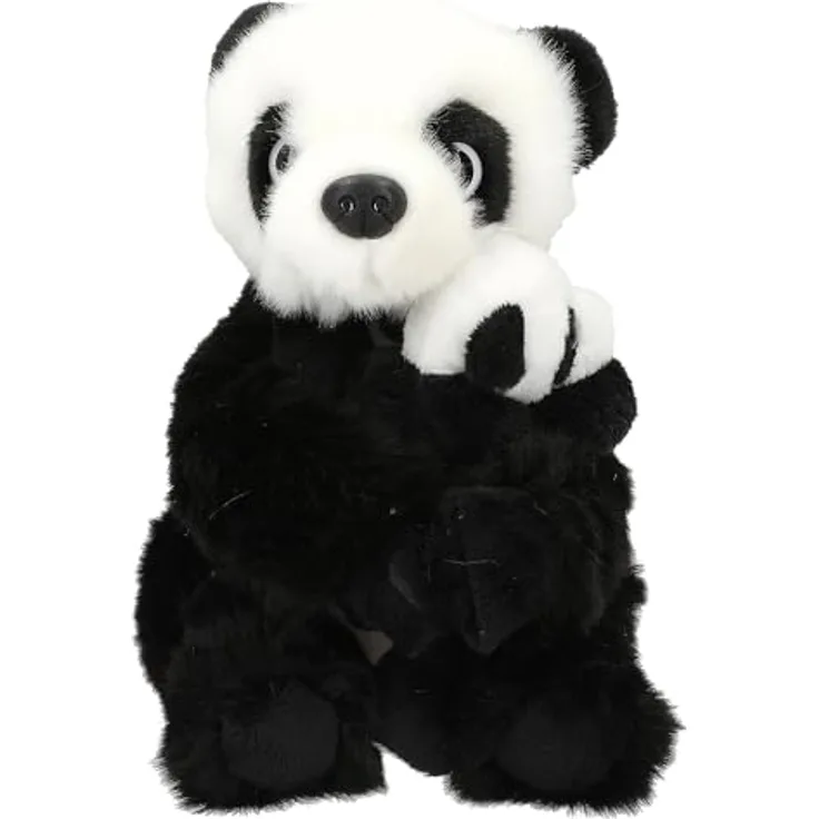 Depesche 12800 TOPModel Plüschtier Panda Mama und Baby, Schwarz-Weiß, Klettverschluss an den Händen