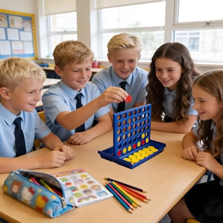 VingaHouse Vier gewinnt, Kinder Brettspiel,4 in Einer Reihe Reihe Vertikales Brettspiel, Strategiespiel für 2 Spieler,Pädagogische Spielzeuggeschenke für Kinder geeignet（groß） – Bild 9