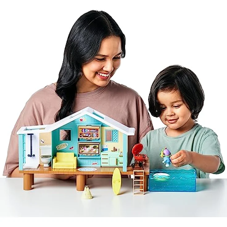 Moose Bluey Beach Cabin Playset, Spielzeughaus mit exklusiver Figur in Schutzbrille, hochwertig verarbeitet – Bild 3