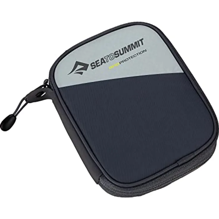 Sea to Summit Ultra-Sil Geldbörse RFID-Blocker Schutz, grau, 4 Fächer für Karten, 2 Geldscheinfächer, Zipperfach für Münzgeld
