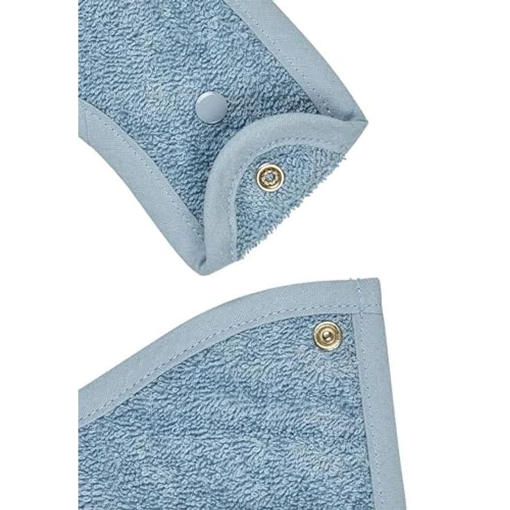 Sterntaler Dino Rexi Lätzchen, Baby-Lätzchen aus saugfähiger Baumwolle mit Druckknopfverschluss, blau – Bild 4