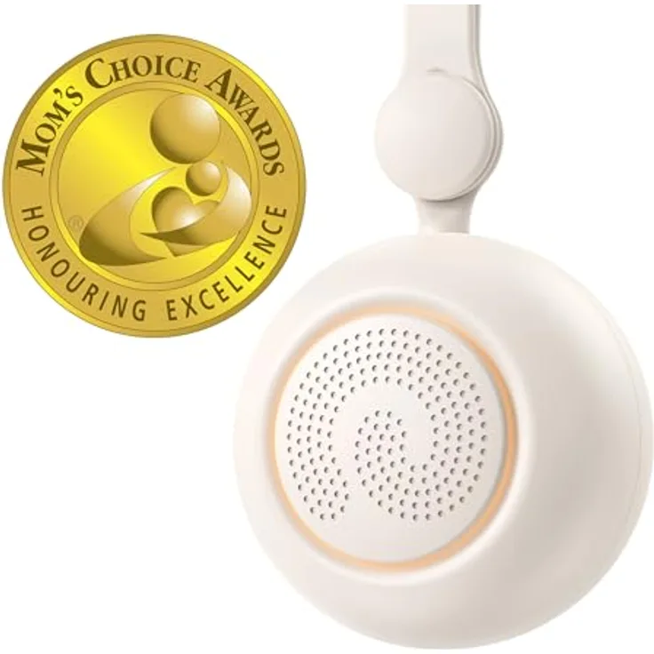Dreamegg Sleep Lite 1, Tragbare Cream Noise Machine für Babys mit 19 Klängen, Nachtlicht, 30 Lautstärken und USB-C Wiederaufladbar