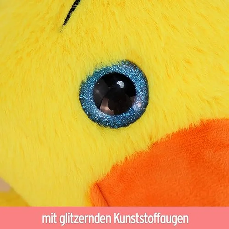 BEMIRO Stofftier Ente gelb Daffy - ca. 30 cm Enten Kuscheltier flauschig weich – Bild 2