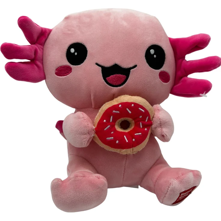 Kawaii Kuscheltier Axolotl 24 cm Plüsch pink, Kuscheltier Echse Molch Figur, Wassertier