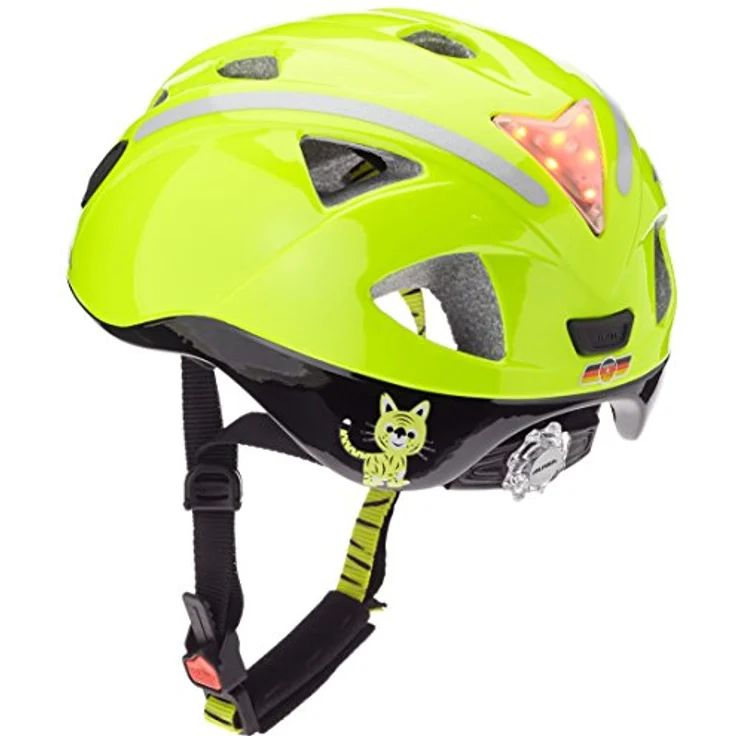 Alpina Kids Ximo Flash Be Visible Reflection, Größe 45 - 49 cm - Fahrradhelm, Farbe Gelb – Bild 6