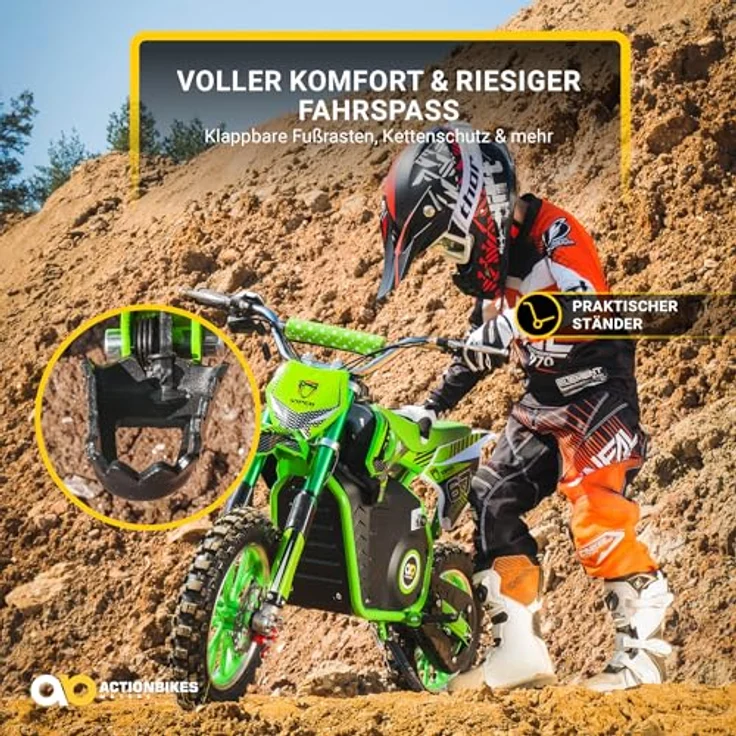 Kinder Mini Enduro Crossbike Viper Elektro 1000 Watt Motorcrossbike Pocketbike (Schwarz) – Bild 8