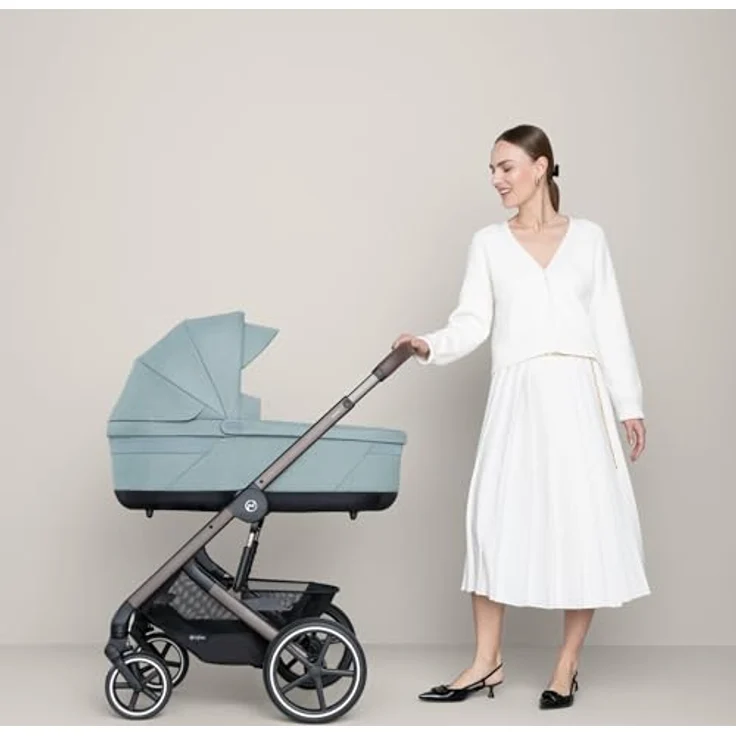 Cybex Gold PU1 Cot S Lux Kinderwagen, Mandelbeige - Bequemer und ergonomischer Kinderwagen für die ersten 6 Monate – Bild 2
