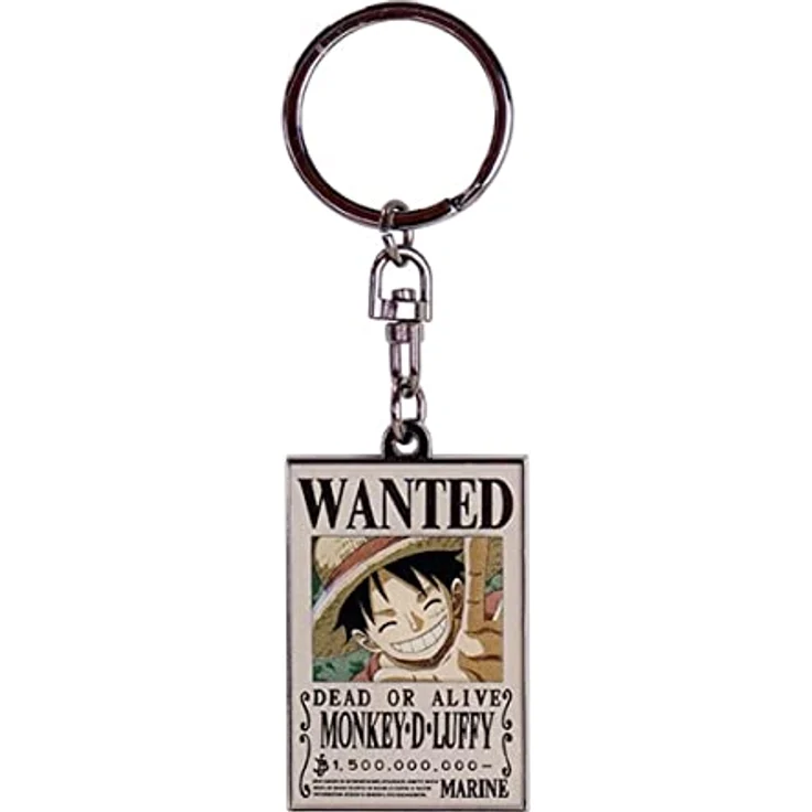 ABYstyle Schlüsselanhänger Keychain "Wanted Luffy", One Piece Merchandise, detailreiche Gestaltung – Bild 2
