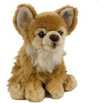 Teddys Rothenburg Kuscheltier Chihuahua 17 cm sitzend braun Plüschchihuahua Plüschhund by Uni-Toys, kuschelweicher Plüsch, waschbar bis 30°C