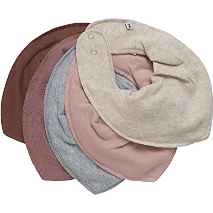 Pippi Unisex Baby 5er Pack Bibs Dreieck Lätzchen, Burlwood, Einheitsgröße – Bild 1
