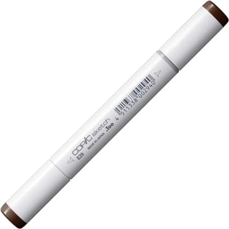 Copic COPIC Sketch Marker Typ E - 29, Burnt Umber, professioneller Pinselmarker mit Super-Brush-Spitze und Medium-Broad-Spitze – Bild 1