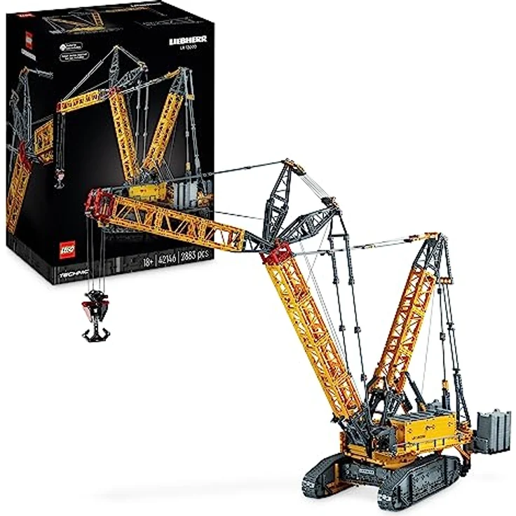 LEGO 42146 Technic Liebherr LR 13000 Raupenkran Set, Baue das ultimative ferngesteuerte Baufahrzeug-Modell mit Control+ App, mit Windensystem und Wippausleger, großer Modellbausatz für Erwachsene – Bild 1