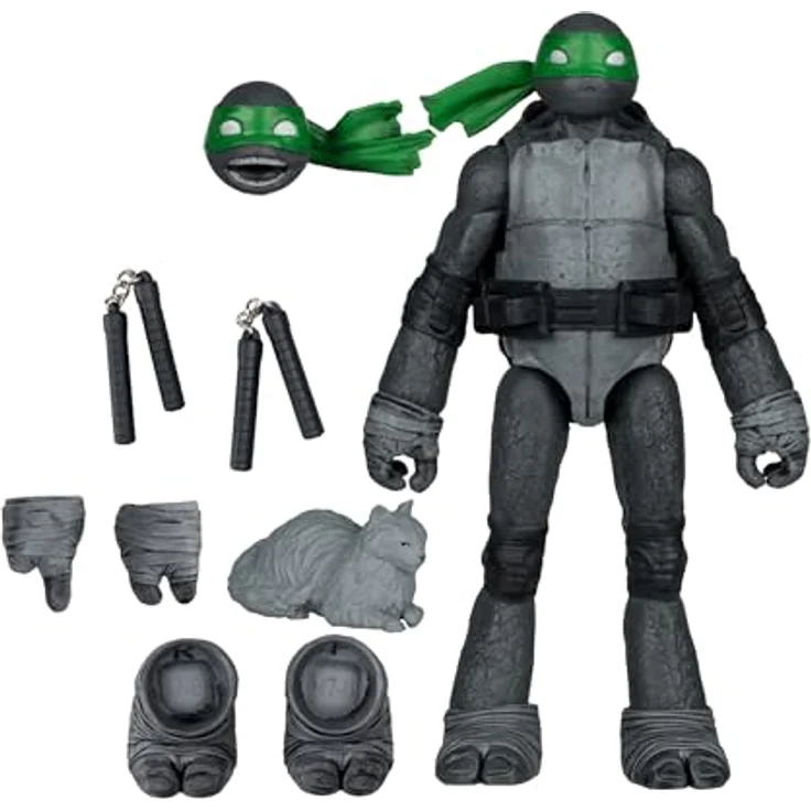 Teenage Mutant Ninja Turtles Page Punchers Actionfigur Michelangelo, Red Platinum Edition, 13 cm, Schwarz Weiß & Grün, mit Zubehör und Comic – Bild 5