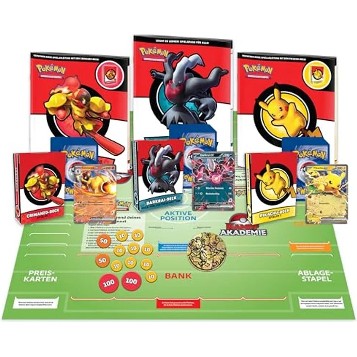 Pokémon Pokémon-Sammelkartenspiel: Kampfakademie (Pikachu-ex, Crimanzo-ex & Darkrai-ex), inkl. 3 vollständige Decks und brandneue Promokarten – Bild 4